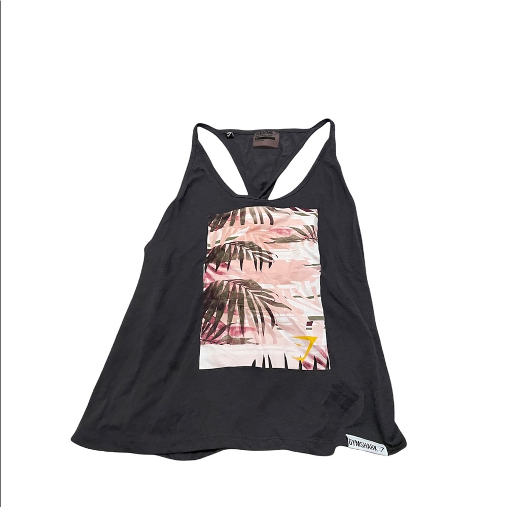 Gymshark gray tropical twist crop top